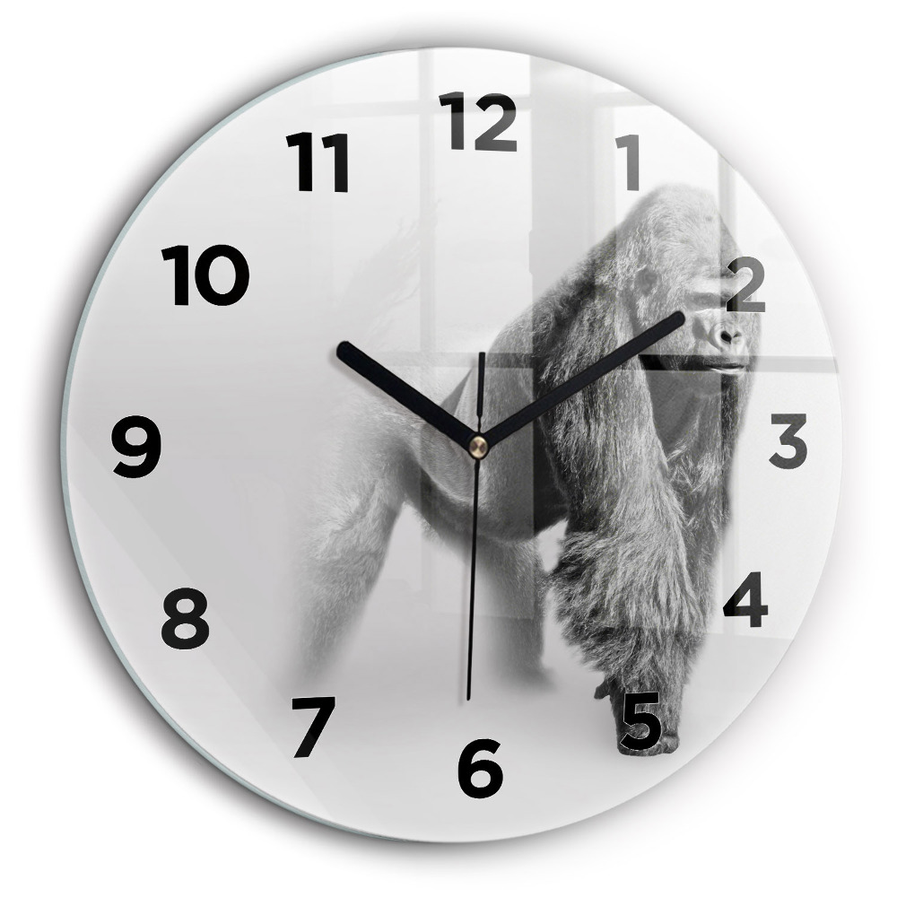 Colecție de artă animale Ceas rotund de perete din sticlă