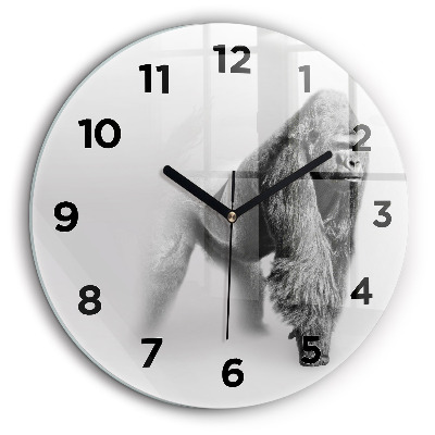 Colecție de artă animale Ceas rotund de perete din sticlă