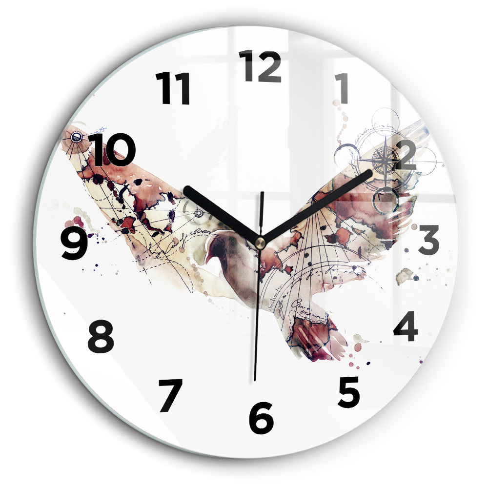 Vedere abstractă Ceas rotund de perete din sticlă