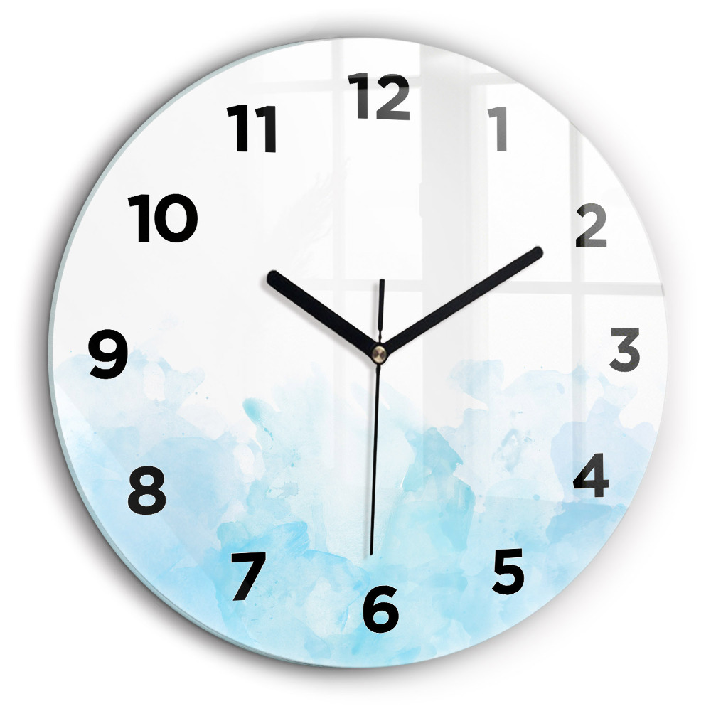 Pete pictate Ceas perete din sticlă rotund