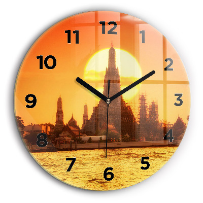 Wat arun Bangkok Thailanda Ceas din sticlă rotund