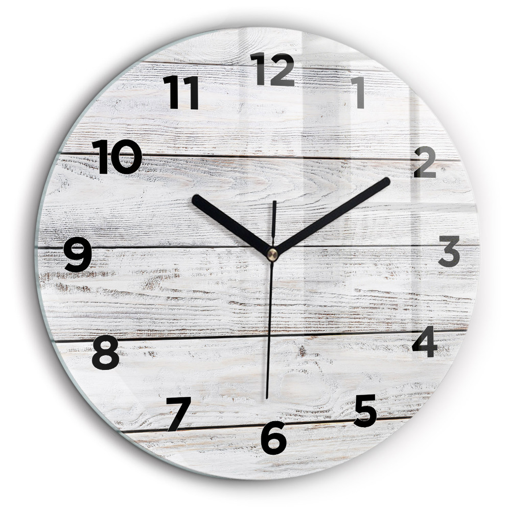 Scânduri vopsite Ceas perete din sticlă rotund