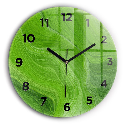 Valuri moderne Ceas rotund de perete din sticlă