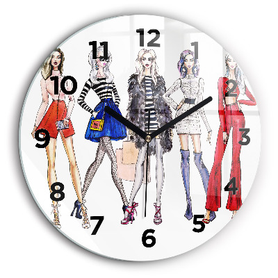 Fete la modă Ceas perete din sticlă rotund