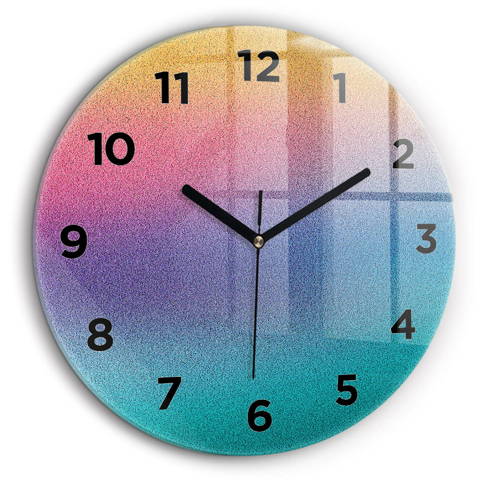 Model de gradient Ceas perete din sticlă rotund