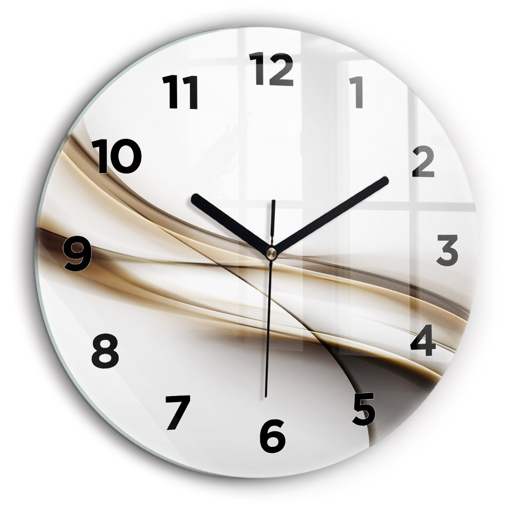 Linii abstracte Ceas de sticlă pe perete rotund