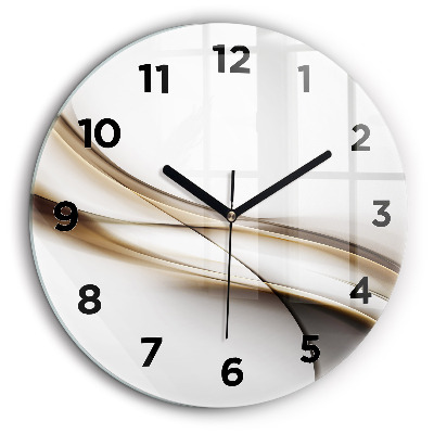 Linii abstracte Ceas de sticlă pe perete rotund