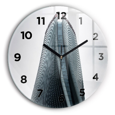 Zgârie-nori din Milano Ceas rotund de perete din sticlă