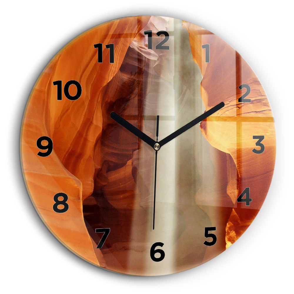 Canionul deșertului Ceas de sticlă pe perete rotund