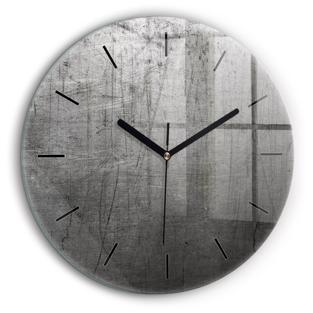 Ceas rotund de perete din sticlă Perete metalic