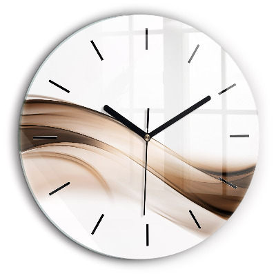 Ceas din sticlă rotund Abstracția liniilor