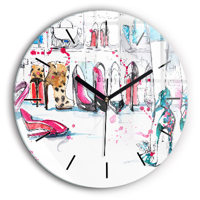 Ceas de sticlă pe perete rotund Element de feminitate