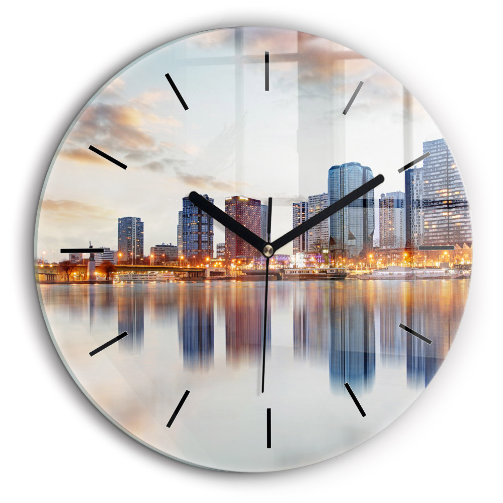 Ceas din sticlă rotund Panoramă cu Turnul Eiffel