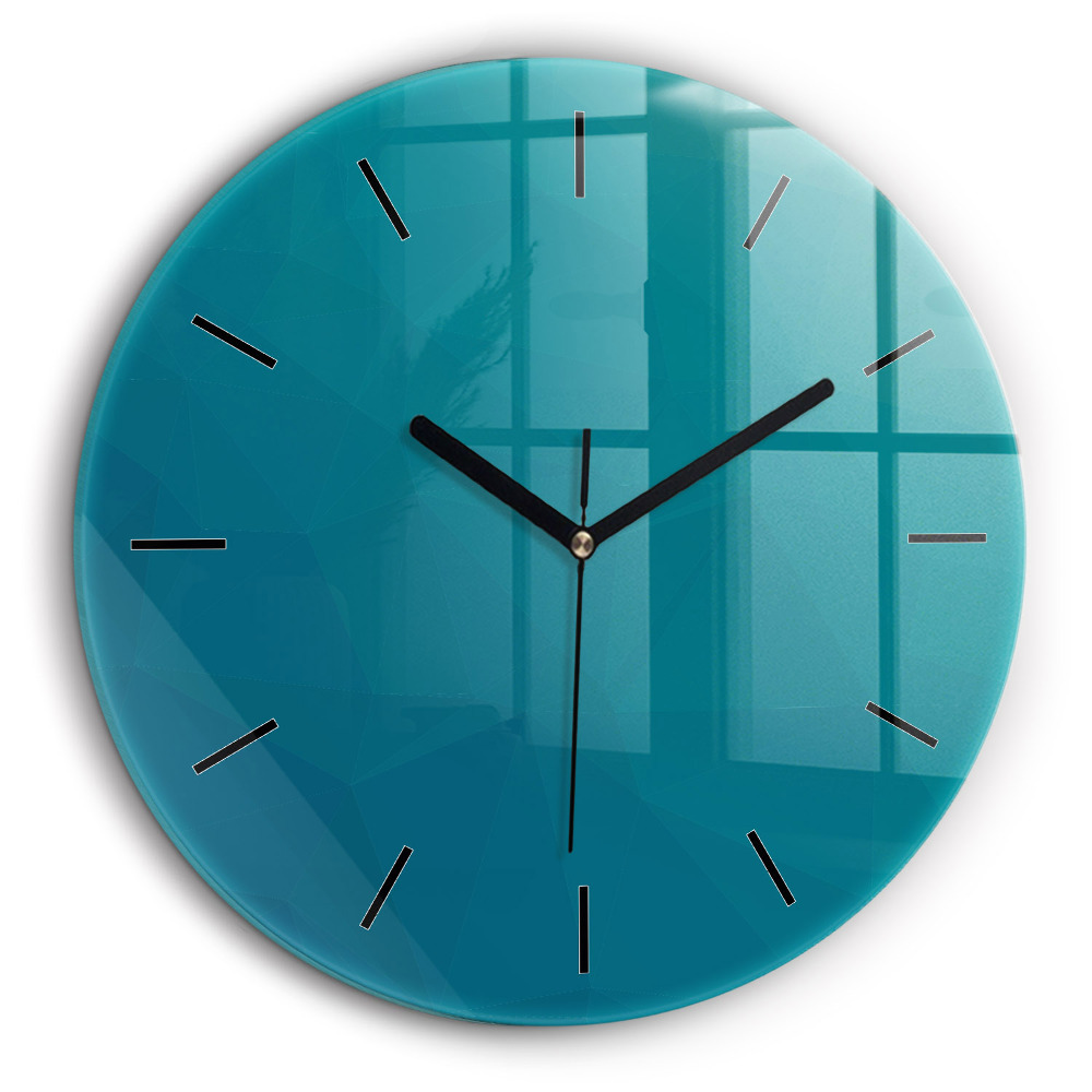 Ceas de sticlă pe perete rotund Abstracția nautică