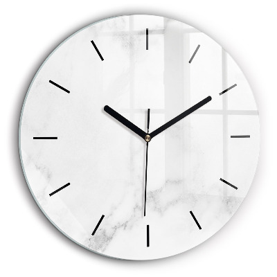 Ceas din sticlă rotund Marmură elegantă