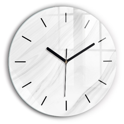 Ceas perete din sticlă rotund Marmură decorativă