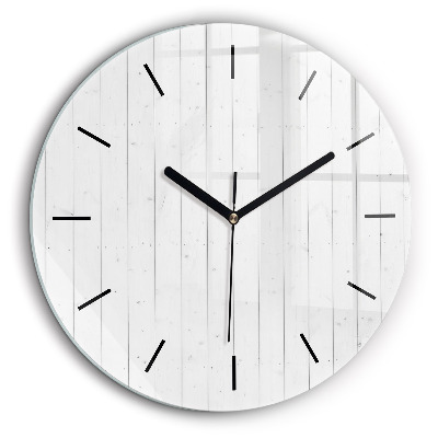 Ceas perete din sticlă rotund Model de panouri din lemn