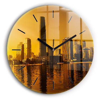 Ceas perete din sticlă rotund Râul Zhujiang China