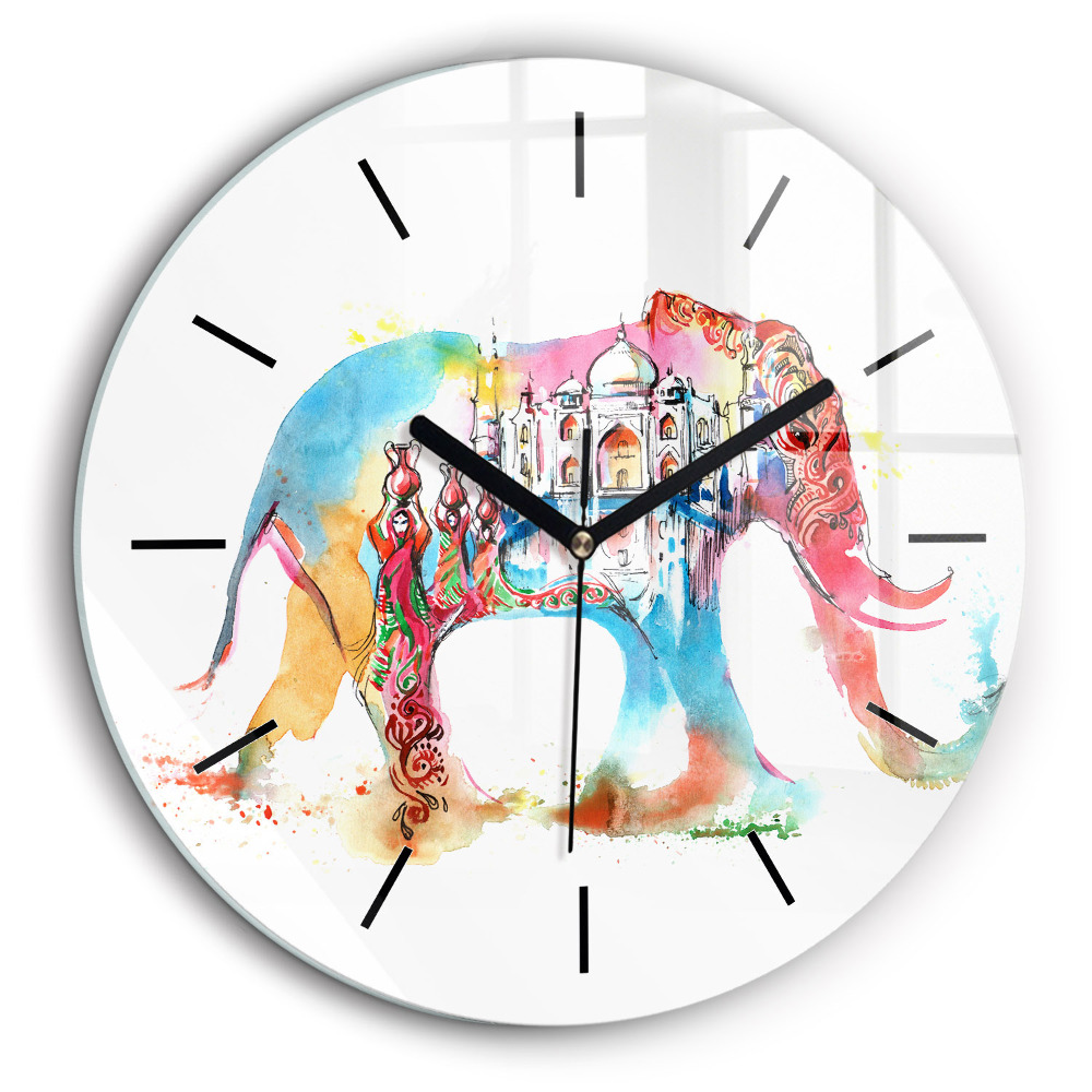 Ceas din sticlă rotund cultura indiană