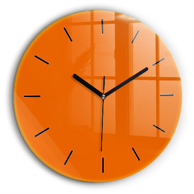 Ceas perete din sticlă rotund Portocale
