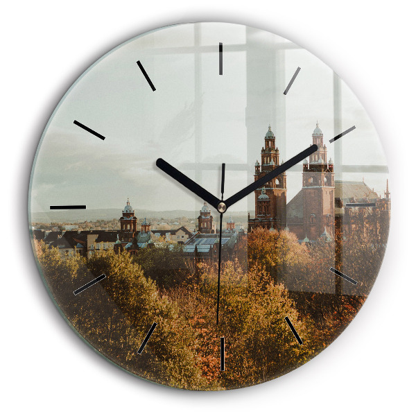 Ceas rotund de perete din sticlă Galeria de Artă din Glasgow