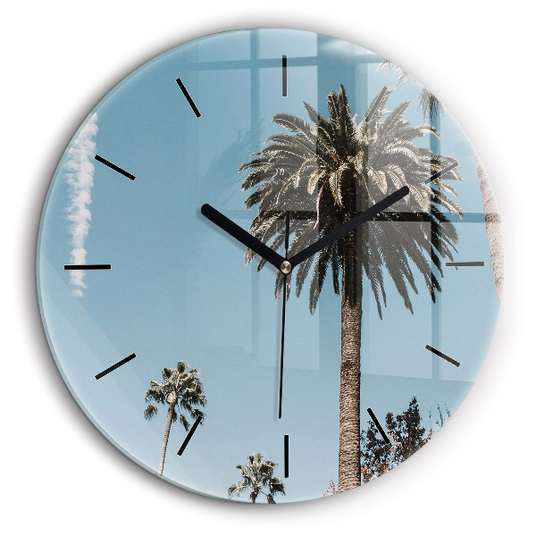 Ceas din sticlă rotund Palmieri din Los Angeles